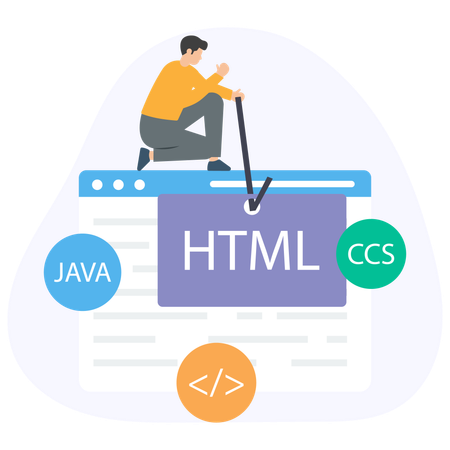 HTML Developer phishing code  Illustration
