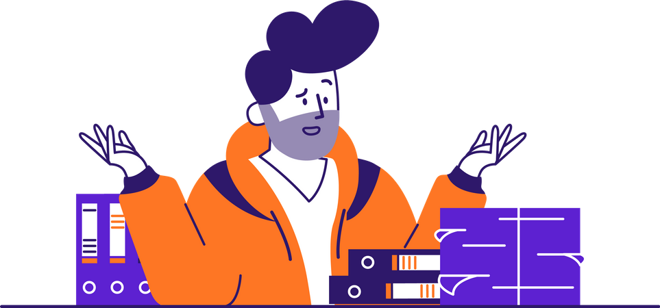 Man finding something  Illustration