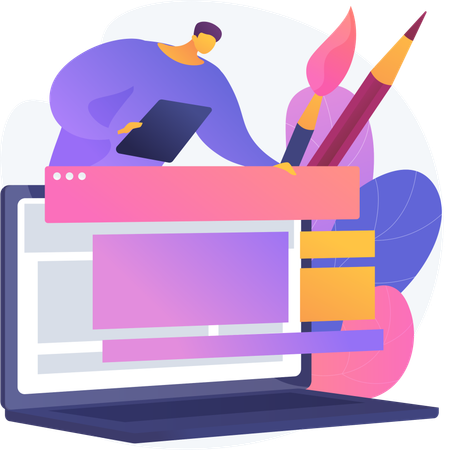 Man working on Graphic Design  Illustration